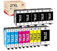 Toner Kingdom Compatibile per Epson 27XL 27 XL cartuccie pour Workforce WF-7610 WF-3620 WF-7620 WF-7720 WF-7715 WF-7210 WF-3640 WF-7710 WF-7110 (6 Nero 3 Magenta 3 Ciano 3 Giallo)