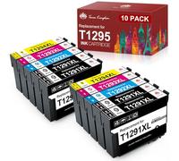 Toner Kingdom Compatibili per T1295 Multipack Cartucce per Epson T1291-4 Cartucce per Epson SX235W per Stylus SX235W SX420W Stylus Office BX305F WorkForce WF-3520DWF (4Nero 2Ciano 2Magenta 2Giallo)