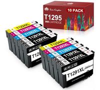 Toner Kingdom T1295 Multipack Cartucce Compatibili per Epson T1291 T1292 T1293 T1294 Compatibili per Epson Stylus SX235W SX525WD SX420W Stylus Office BX305F WF-3520 (4Nero 2Ciano 2Magenta 2Giallo)