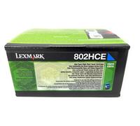 TONER ORIGINALE LEXMARK 802HCE 80C2HC0 CIANO 802C SERIE CX410,CX510 H.C.