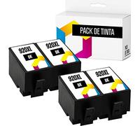 TONER PACK 4 cartucce d'inchiostro per HP 920XL, sostituzioni compatibili 920 XL per HP Officejet 6000 6500 6500A 7000 7500A (4 nero)