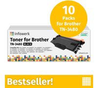 Toner per Brother TN3480, Nero, 10 pezzi