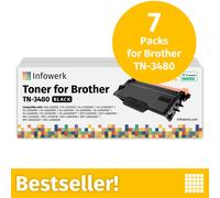 Toner per Brother TN3480, Nero, 7 pezzi