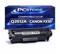 Toner Q2612A Compatibile HP 12A e Canon FX10 - Cartuccia per HP LaserJet 1010 1012 1015 1020 1022 3015 3020 3050 - Canon LBP2900 MF4010 MF4150 - Nero Alta Resa