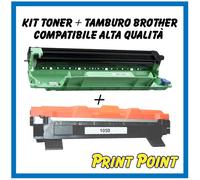 Toner + Tamburo Compatibile Per Brother TN1050 MFC1810 MFC1815 MFC1910 MFC1910W