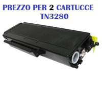 TONER TN3280 COMPATIBILI CON BROTHER MFC-8370 MFC-8380 MFC-8880 MFC-8885 X 2PZ