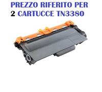 TONER TN3380 COMPATIBILE CON BROTHER HL-6100 MFC-8950 SET DA 2 PZ