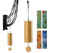 Tonergong-Oight-Tone Wood Wind Play, campanello fatto a mano | Decorazione musicale per ingresso aziendale, terrazza, giardino, teatro, sala per bambini, recinzione, camera da letto, negozio