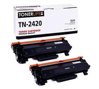 TONERLIFE Toner Brother mfc l2710dw TN-2420 TN2420 compatibile HL-L2350DW DCP-L2530DW MFC-L2710DN DCP-L2510D HL-L2310D HL-L2370DN HL-L2375DW DCP-L2550DN MFC-L2750DW (CON CHIP) (Nero, 2-Pack)