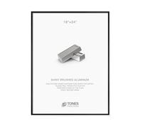 TONES FRAME DESIGN Cornice per foto in metallo nero, 45 x 61 cm, cornici per poster, in alluminio spazzolato lucido, cornice per foto per galleria d'arte da parete decorazione da tavolo