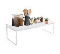 TONFEION Armadietto - Scaffale allungabile da cucina, piano di lavoro (34 - 63 cm) con portata di 10 kg, scaffale da tavolo per bagno, ufficio e organizzazione della cucina