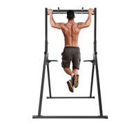 TONFEION Asta da ginnastica, asta pieghevole fino a 200 kg, asta da ginnastica orizzontale, per trazioni, autoportante, Power Tower Dip Station, altezza regolabile 1,75-2,3 m