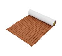 TONFEION Tappetino in schiuma EVA, 240 x 90 cm, antiscivolo, in teak | Rivestimento autoadesivo per barca, tagliabile, superficie con pelliccia, per casa, barca, camper, palestra, marrone