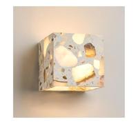 TONFON Applique da parete a LED in pietra, decorazione for interni, lampada da parete moderna geometrica quadrata, lanterna da parete for camera da letto, comodino, soggiorno, studio(Square)