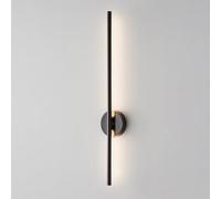 TONFON Applique da parete in ottone lineare con tubo lungo ultrasottile e paralume in silicone bianco, lanterna da parete a flauto nero for studio, corridoio, ingresso, ristorante(65CM)