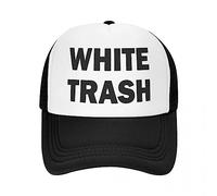 TONFON Baseball cap Hiphop Sun Hat Classic White Trash Redneck Funny Ghetto USA Trucker Hat Women Men Customized Adjustable Unisex Baseball cap Summer Snapback Regali di Compleanno Regolabili