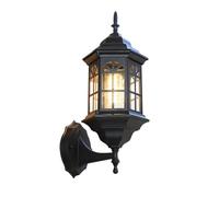 TONFON Lampada da Parete for Esterni, Illuminazione Esterna Impermeabile, Applique da Parete antiruggine, Lanterna da Parete con Paralume in Vetro for Giardino, Villa, Cortile(Dark,B)