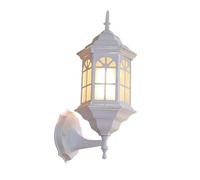 TONFON Lampada da Parete for Esterni, Illuminazione Esterna Impermeabile, Applique da Parete antiruggine, Lanterna da Parete con Paralume in Vetro for Giardino, Villa, Cortile(White,B)