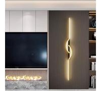 TONFON Lampada da parete moderna a LED dimmerabile, applique da parete lineare, lanterna da parete a striscia lunga for camera da letto, soggiorno, studio, sala da pranzo, corridoio, scale(A,100cm)