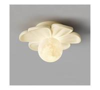 TONFON Lampada da soffitto a forma di fiore color crema for cameretta dei bambini, in resina, moderna e semplice, for guardaroba, for corridoio, balcone, ingresso, foyer, ristorante(Beige)