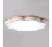 TONFON Lampada da soffitto a Forma di Fiore di Macaron in Legno, Lampada da soffitto a LED Semplice nordica, Illuminazione a LED for Bambini, Lampada da soffitto for Soggiorno, Cucina(White,40cm)