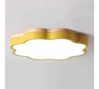 TONFON Lampada da soffitto a Forma di Fiore di Macaron in Legno, Lampada da soffitto a LED Semplice nordica, Illuminazione a LED for Bambini, Lampada da soffitto for Soggiorno, Cucina(Yellow,40cm)