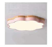 TONFON Lampada da soffitto a Forma di Fiore di Macaron in Legno, Lampada da soffitto a LED Semplice nordica, Illuminazione a LED for Bambini, Lampada da soffitto for Soggiorno, Cucina(Pink,40cm)