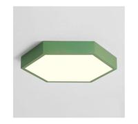 TONFON Lampada da soffitto geometrica poligonale Macaron LED sottile e piatta, moderna illuminazione da soffitto a filo for soggiorno, camera da letto, sala da pranzo, cucina, studio(Green,40cm)