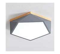 TONFON Lampada da soffitto in Legno Creativa nordica, Lampada da soffitto a LED Minimalista for la casa, Illuminazione dimmerabile a Tre Colori, Lampada da soffitto for Soggiorno(A Gray,52cm)