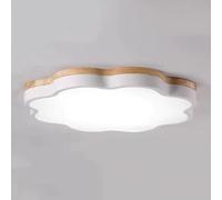 TONFON Lampada da soffitto nordica Romantica e Calda, Lampada da soffitto a LED in Legno Creativo, Decorazione for la casa, Lampada da soffitto for Soggiorno(White,50cm)
