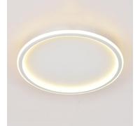 TONFON Lampada da soffitto ultrasottile nordica, illuminazione a LED minimalista, plafoniera a tre colori, dimmerabile, for soggiorno, camera da letto, sala da pranzo, cucina, studio(White,50cm)