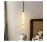 TONFON Lampadario cilindrico moderno in marmo naturale, altezza regolabile, lampada a sospensione for isola cucina, ingresso, sala da pranzo, studio, soggiorno, camera da letto, bar(50cm)