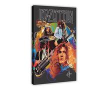 TONFON Poster a LED e Zeppelin English Rock Band Wall Art Deco poster su tela decorazione artistica da parete stampa artistica da parete dipinti per soggiorno camera da letto decorazione cornice stile