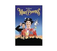 TONFON Poster da parete su tela, motivo: Mary Poppins 1964, motivo: film fantasy musicale americano, decorazione per camera da letto, sport, ufficio, camera da letto, regalo, senza cornice, 40 x 60 cm