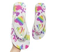 Tong - Infradito comode e casual, ideali per la spiaggia, la piscina, le feste estive e le attività all'aria aperta, queste pantofole a maglia sono dotate di suola