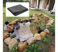 TONG TONG Telo per Laghetto Epdm 1mm, Fodera Protettiva per Laghetto Nero, Resistente alle Forature, 7.5x5m 7.5x6m 7.5x7m, per Fontane E Giardini Acquatici in Molte Forme, Spessore 0.12 Mm (5.5X8m)