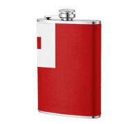 Tonga - Fiaschetta tascabile con bandiera da 237 ml, in acciaio inox, per papà, testimone dello sposo, matrimonio, viaggi, campeggio