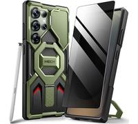 Tongate Custodia magnetica per Samsung Galaxy S25 Ultra con supporto ad anello, [Compatibile con MagSafe][Copertura per fotocamera Kickstand] Drop Antiurto Robusta Custodia per S25 Ultra, Verde