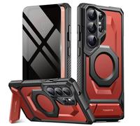 Tongate Custodia magnetica per Samsung Galaxy S26 Ultra con cavalletto in lega di alluminio, compatibile con MagSafe, bordo antiscivolo in TPU, protezione di grado militare, custodia antiurto per S26