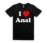 TONGFANG I Love Anal Funny T Shirt - Offensive Sex Gift