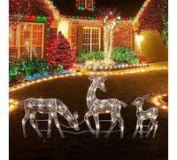 TONGFENG - Renna luminosa natalizia per esterni, a LED, cervo luminoso, decorazione natalizia in metallo per feste, vacanze, da giardino, cortile.