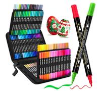 Tongfushop 120 Pennarelli Acrilici Doppia Punta (Pennello e Punta Fine) Acrylic