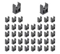 TONGIHS 40 Pezzi Clip per Tubi da 18mm, Fascette Stringitubo in PVC, Clips Fisse per Condotti D'acqua, Clip Fisse a Forma di U, per Tubi Dell'acqua e Flessibili Fissaggio (Viti non incluse, Grigio)