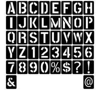 TONGIHS 42 Pz Stencil per Lettere,per Scrapbooking,Disegno,Graffiti,Nero | 10,1×7,1cm,PET,Riutilizzabile,Facile da pulire,Personalizzabile a piacere con pennarelli,per Legno,Tessuto,Carta,Pareti,Tela