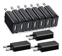 TONGKTAI Caricatore USB da Muro 5W, 10Pack Caricabatterie USB 5V/1A, Adattatore con Spina Universale per iPhone, MP3, Sigaretta Elettronica e Smartwatch