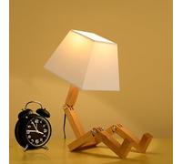 TONGNIDA 220V Creative Robot Joint Table Lamp, lampada da tavolo flessibile Joint, lampada da lettura per la cura degli occhi con ripiano per libri (Moderno)