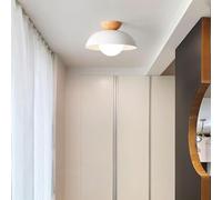 TONGNIDA 8W moderno minimalista germoglio soffitto in legno di ferro battuto diametro 30CM bianco plafoniera LED regolabile in modalità tricolore