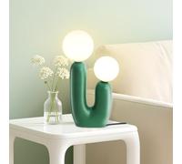 TONGNIDA Lampade da Comodino, Lampada Moderna a Cactus, Lampada da Tavolo in Resina Dimmerabile, Adatta a Soggiorno, Camera da Letto, Comodino (Verde) (verde)