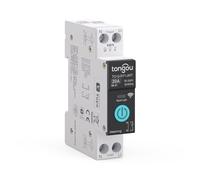 TONGOU Fai da te 1P+N - Interruttore WiFi a guida DIN 20A WLAN per relè - App iOS/Android TUYA/Smart Life - Controllo vocale per Smart Home con metro