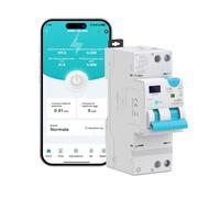 TONGOU Intelligente RCBO Interruttore Differenziale e Magnetotermico,Tipo A 1-40A 30mA 1P+N,Protezione da Sovraccarico & Cortocircuito ，Zigbee 3.0/TUYA App